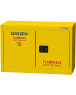 Undercounter Flammable Safety Cabinet, 22 Gal., Yellow, Double-Door, Manual-Close, 1 Shelf, 44" Wide